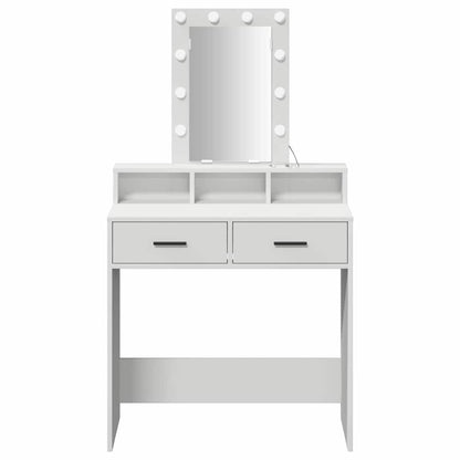 Dressing Table White 79 x 41 x 140 cm Engineered Wood