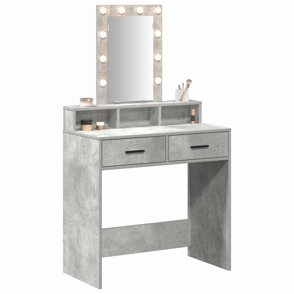 Dressing Table Grey 79 x 41 x 140 cm Engineered Wood
