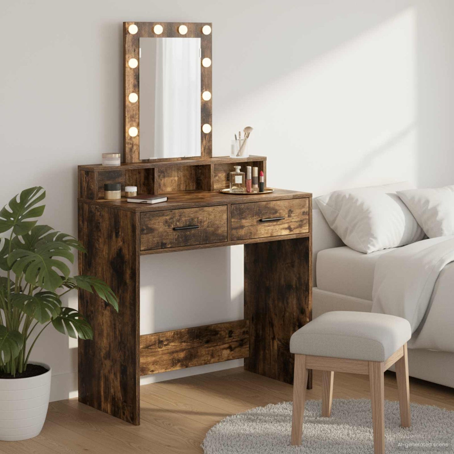 Dressing Table Brown 79 x 41 x 140 cm Engineered Wood