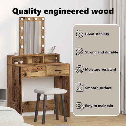 Dressing Table Brown 79 x 41 x 140 cm Engineered wood