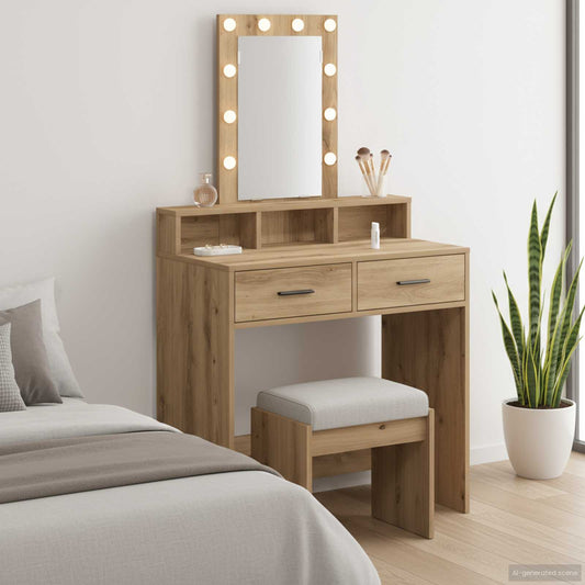 Dressing Table Brown 79 x 41 x 140 cm Engineered Wood
