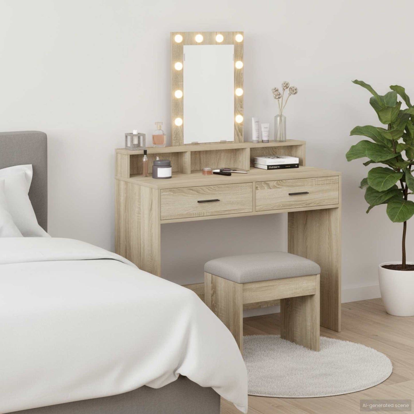 Dressing Table Brown 100 x 41 x 140 cm Engineered Wood