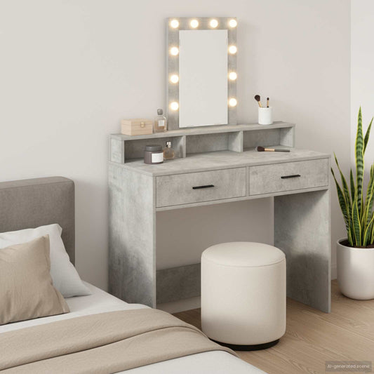 Dressing Table Grey 100 x 41 x 140 cm Engineered Wood
