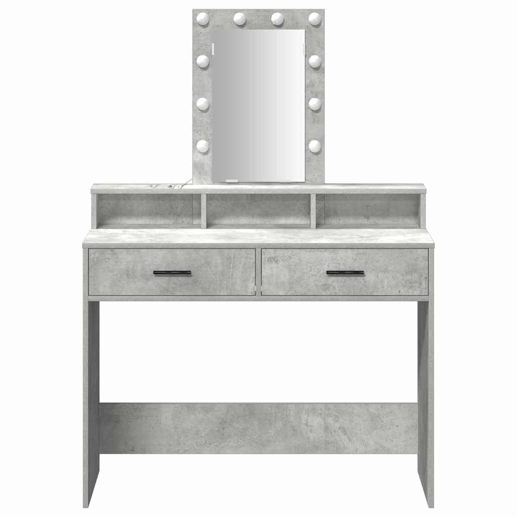 Dressing Table Grey 100 x 41 x 140 cm Engineered Wood