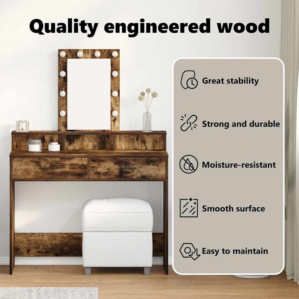 Dressing Table Brown 100 x 41 x 140 cm Engineered Wood