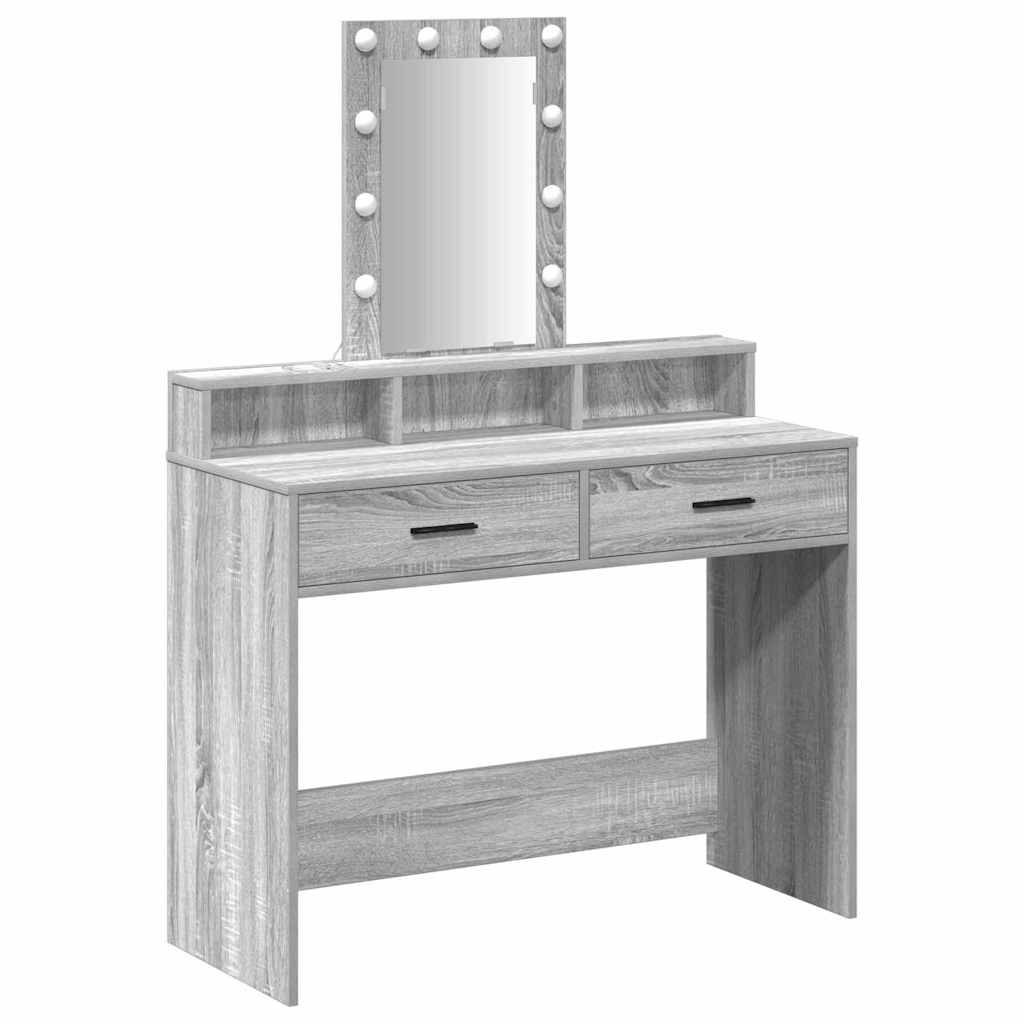 Dressing Table Grey 100 x 41 x 140 cm Engineered Wood