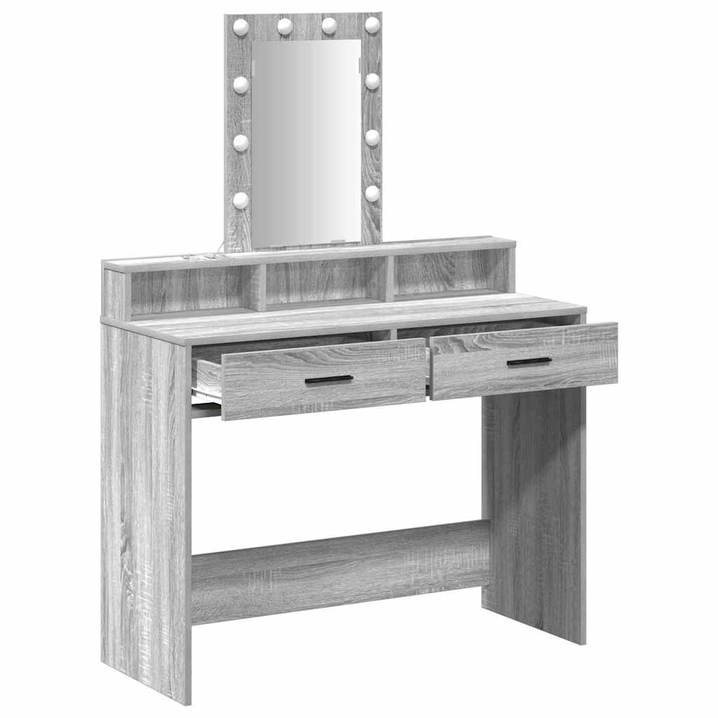 Dressing Table Grey 100 x 41 x 140 cm Engineered Wood