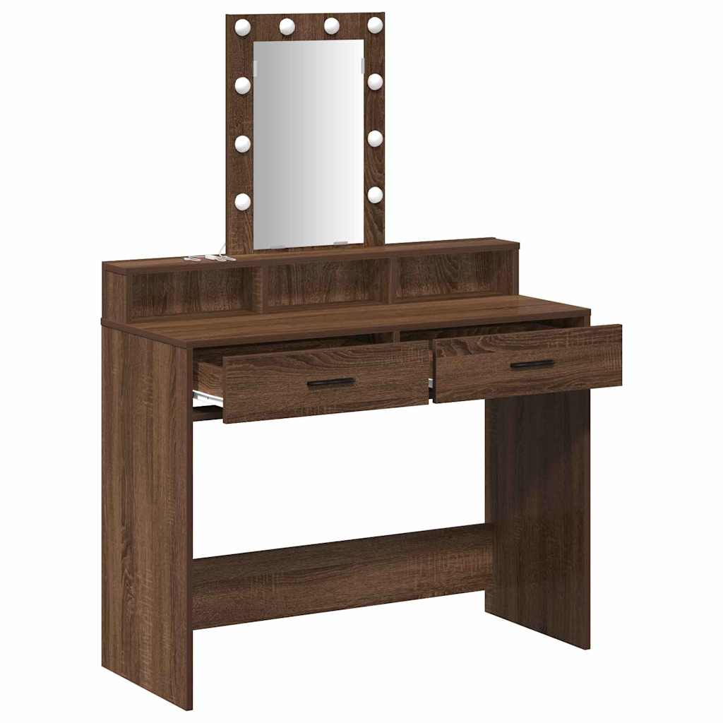 Dressing Table Brown 100 x 41 x 140 cm Engineered Wood