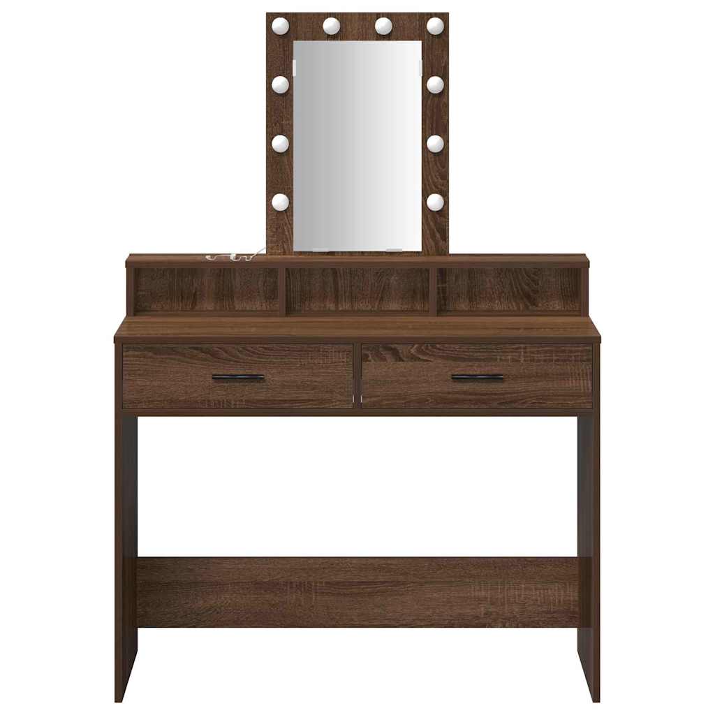 Dressing Table Brown 100 x 41 x 140 cm Engineered Wood