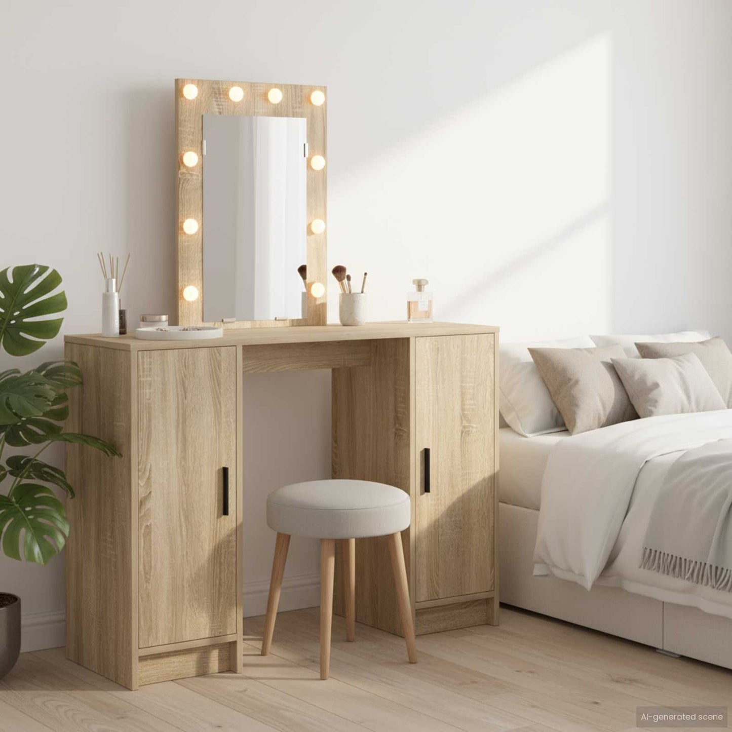 Dressing Table Brown 102 x 33 x 135 cm Engineered Wood