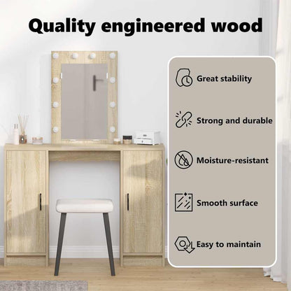 Dressing Table Brown 102 x 33 x 135 cm Engineered Wood