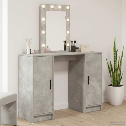 Dressing Table Light Grey 102 x 33 x 135 cm Engineered Wood