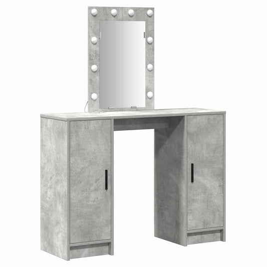 Dressing Table Light Grey 102 x 33 x 135 cm Engineered Wood