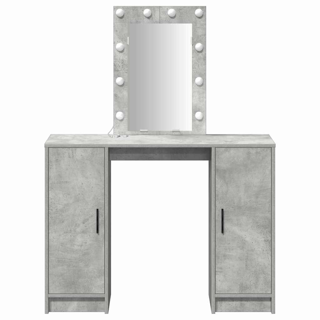 Dressing Table Light Grey 102 x 33 x 135 cm Engineered Wood