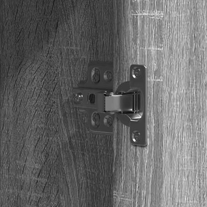 Dressing Table with Door Grey 102 x 33 x 135 cm Engineered Wood