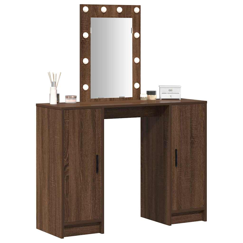 Dressing Table Brown 102 x 33 x 135 cm Engineered Wood