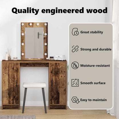 Dressing Table Brown 102 x 33 x 135 cm Engineered Wood