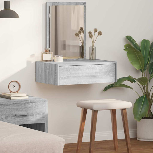 Dressing Table with Drawer Grey 60 x 40 x 70 cm Engineered Wood