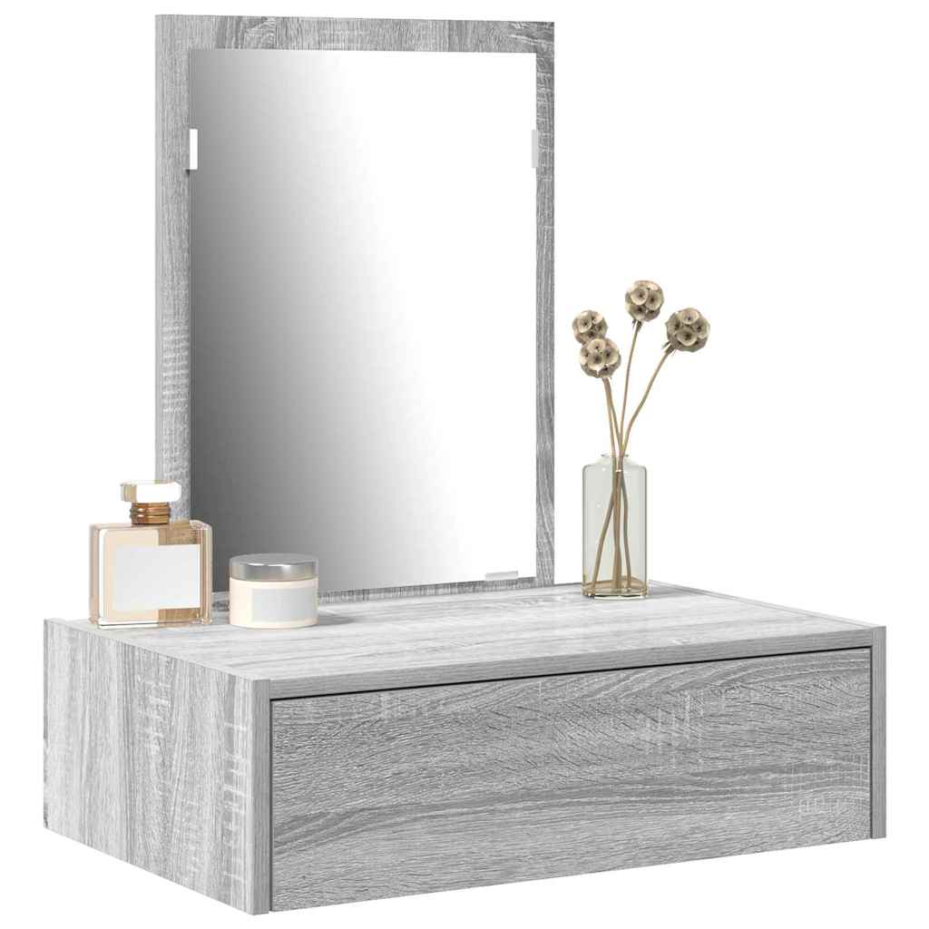 Dressing Table with Drawer Grey 60 x 40 x 70 cm Engineered Wood