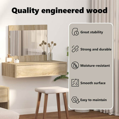Dressing Table Brown 83 x 40 x 70 cm Engineered Wood