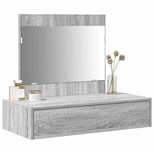 Dressing Table with Drawer Grey 83 x 40 x 70 cm Engineered Wood