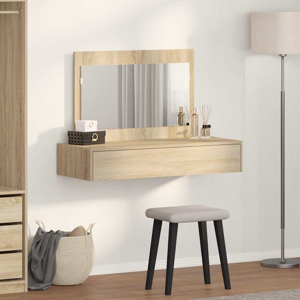 Dressing Table Brown 100 x 40 x 70 cm Engineered Wood