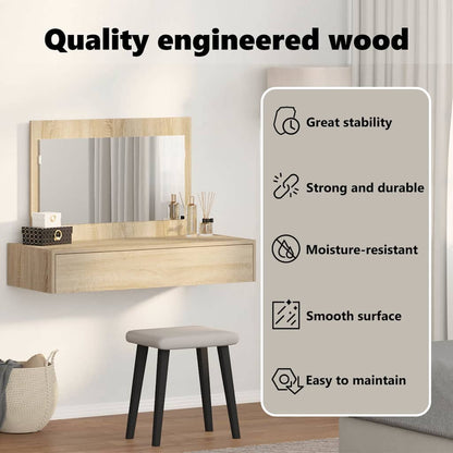 Dressing Table Brown 100 x 40 x 70 cm Engineered Wood