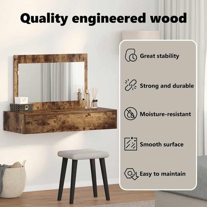 Dressing Table Brown 100 x 40 x 70 cm Engineered Wood
