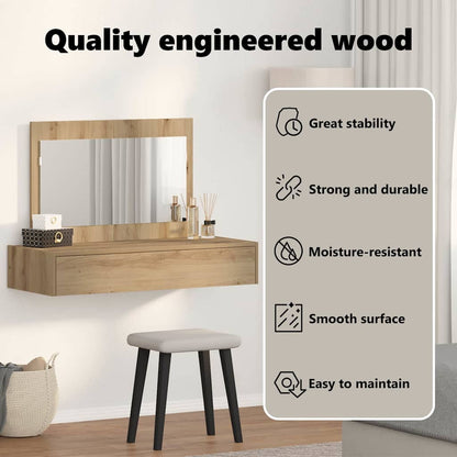 Dressing Table Brown 100 x 40 x 70 cm Engineered Wood
