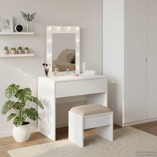 Dressing Table White 60 x 40 x 70 cm Engineered Wood