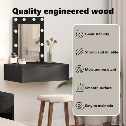 Dressing Table Black 60 x 40 x 70 cm Engineered Wood