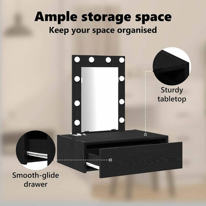 Dressing Table Black 60 x 40 x 70 cm Engineered Wood