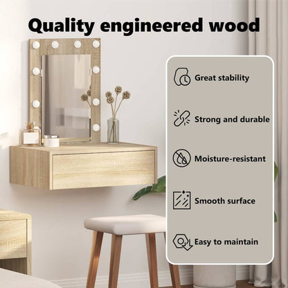 Dressing Table Brown 60 x 40 x 70 cm Engineered Wood