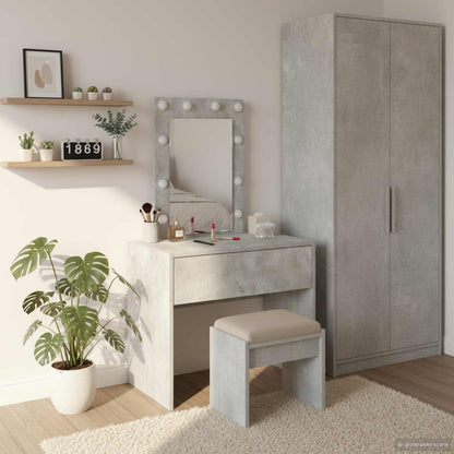 Dressing Table with Drawer Grey 60 x 40 x 70 cm Engineered Wood
