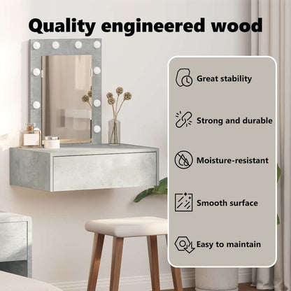Dressing Table with Drawer Grey 60 x 40 x 70 cm Engineered Wood