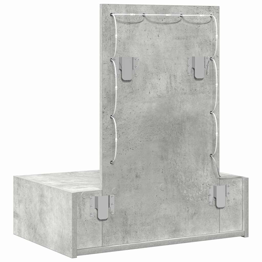Dressing Table with Drawer Grey 60 x 40 x 70 cm Engineered Wood