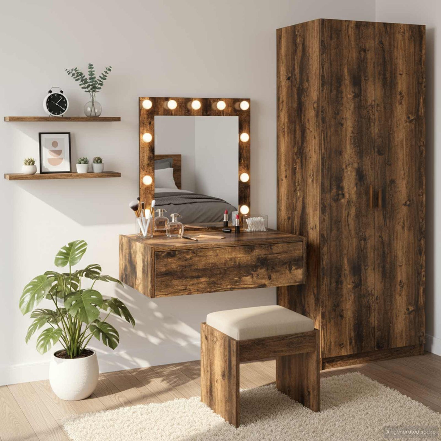 Dressing Table Brown 60 x 40 x 70 cm Engineered Wood