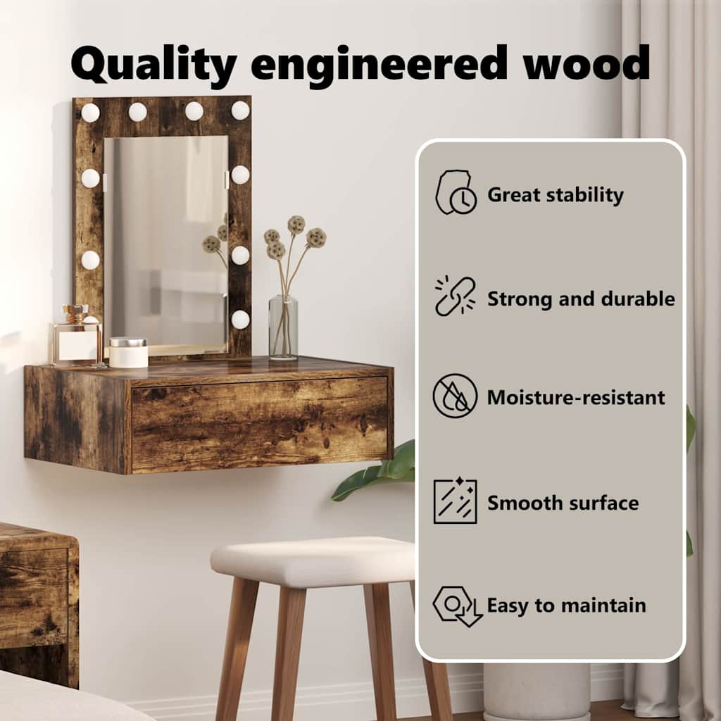 Dressing Table Brown 60 x 40 x 70 cm Engineered Wood