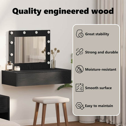Dressing Table Black 83 x 40 x 70 cm Engineered Wood