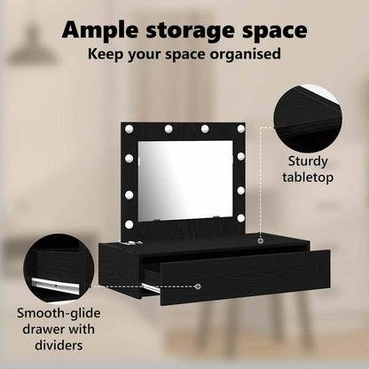 Dressing Table Black 83 x 40 x 70 cm Engineered Wood