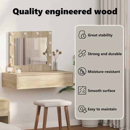 Dressing Table Brown 83 x 40 x 70 cm Engineered Wood