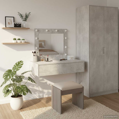 Dressing Table with Drawer Grey 83 x 40 x 70 cm Engineered Wood
