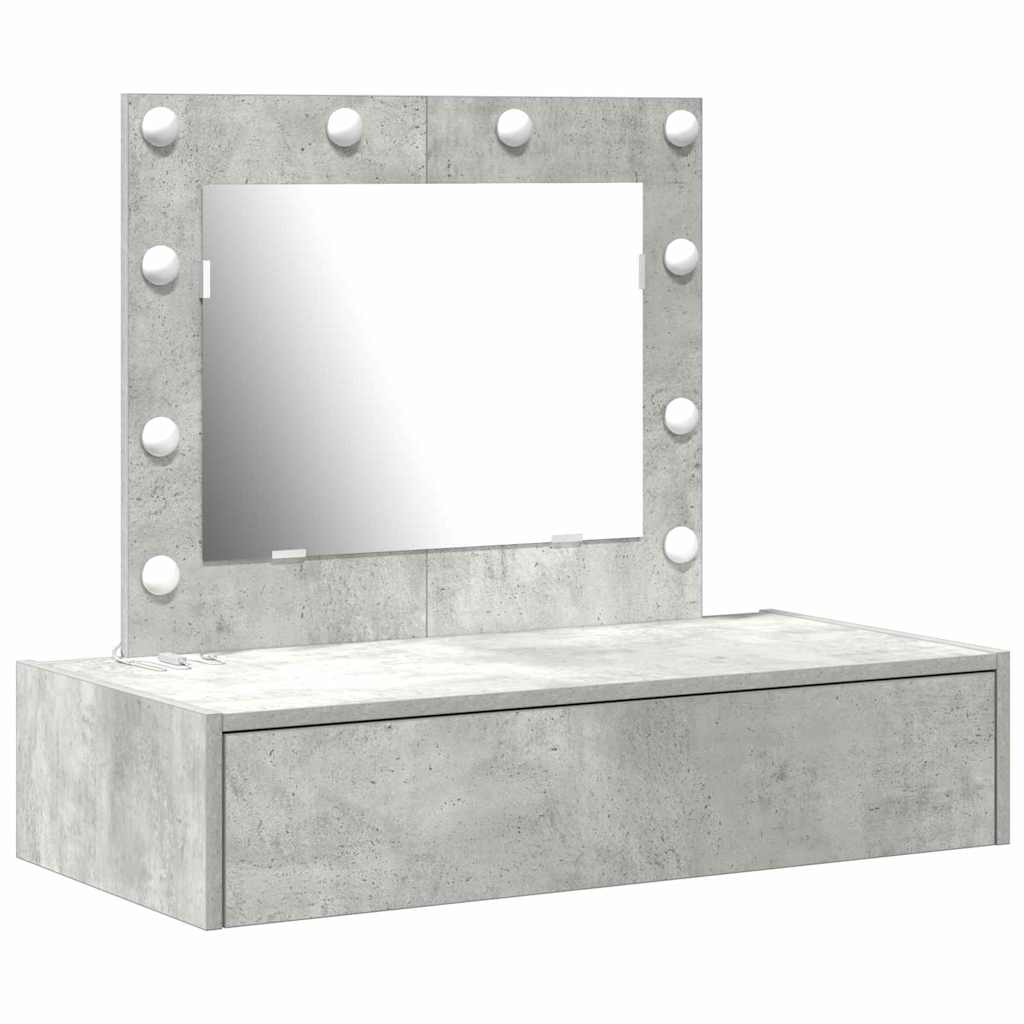 Dressing Table with Drawer Grey 83 x 40 x 70 cm Engineered Wood