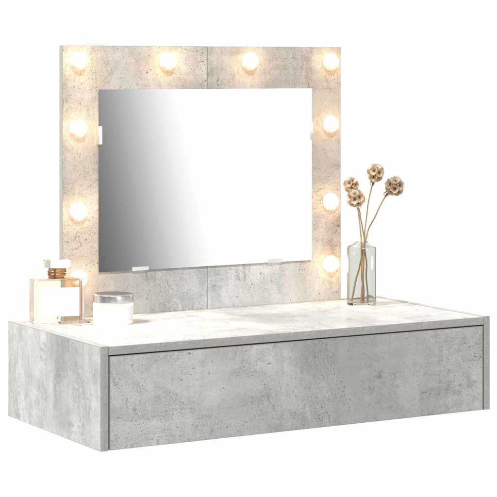 Dressing Table with Drawer Grey 83 x 40 x 70 cm Engineered Wood