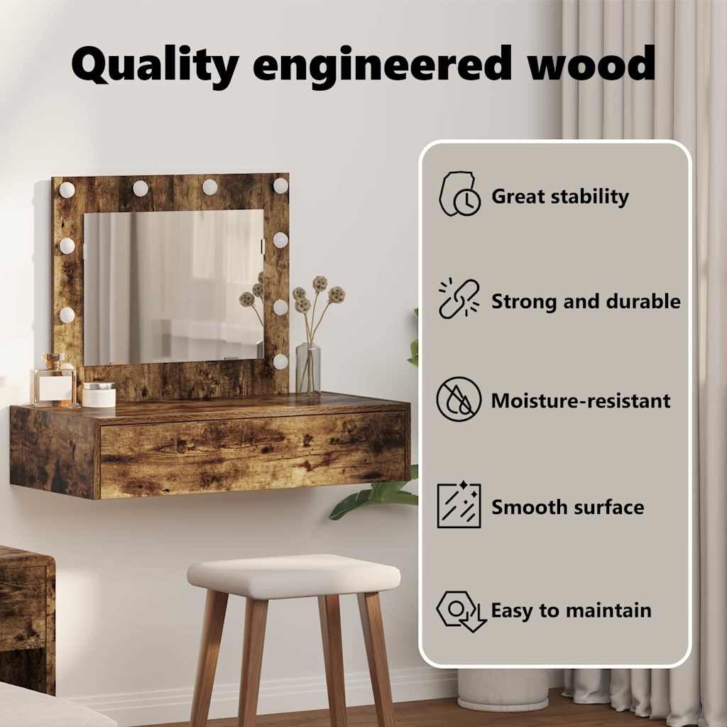 Dressing Table Brown 83 x 40 x 70 cm Engineered Wood
