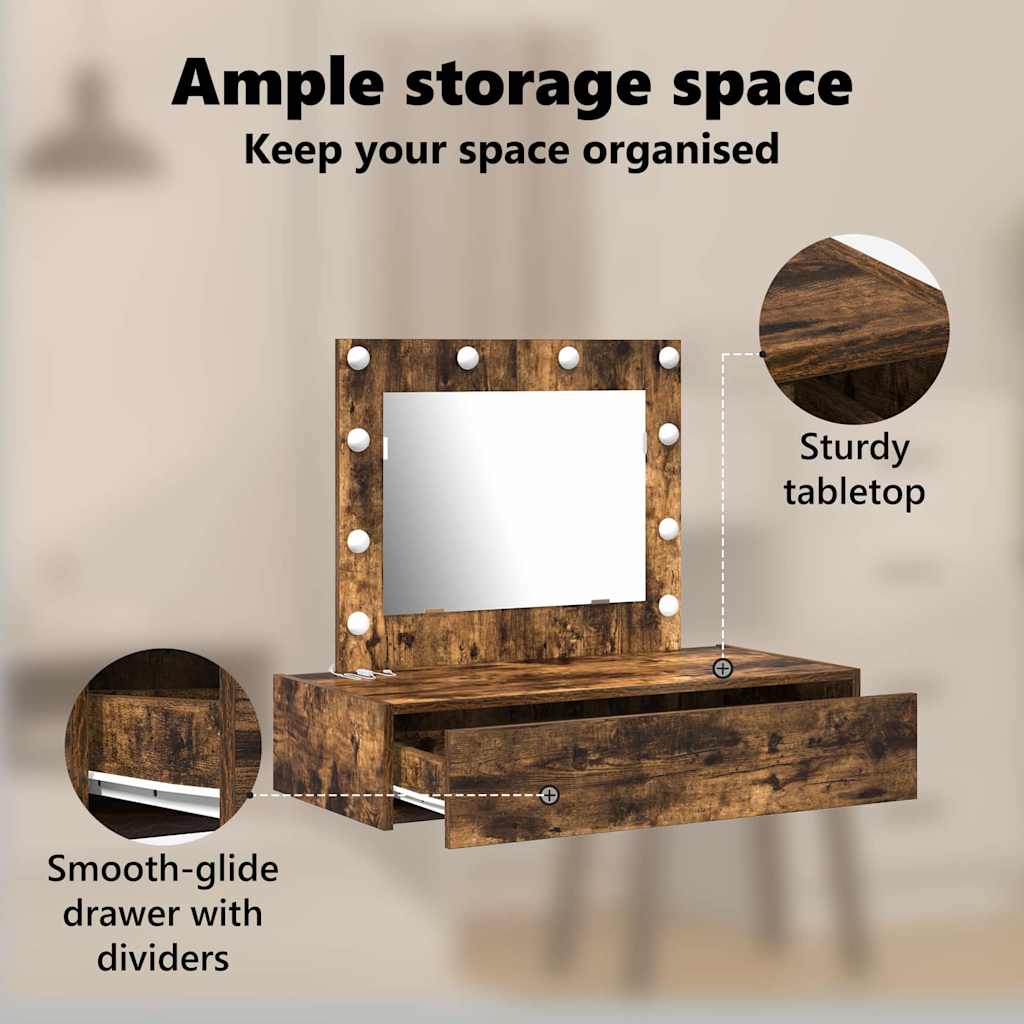 Dressing Table Brown 83 x 40 x 70 cm Engineered Wood