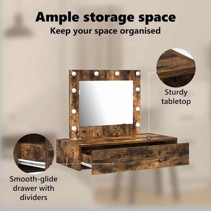 Dressing Table Brown 83 x 40 x 70 cm Engineered Wood