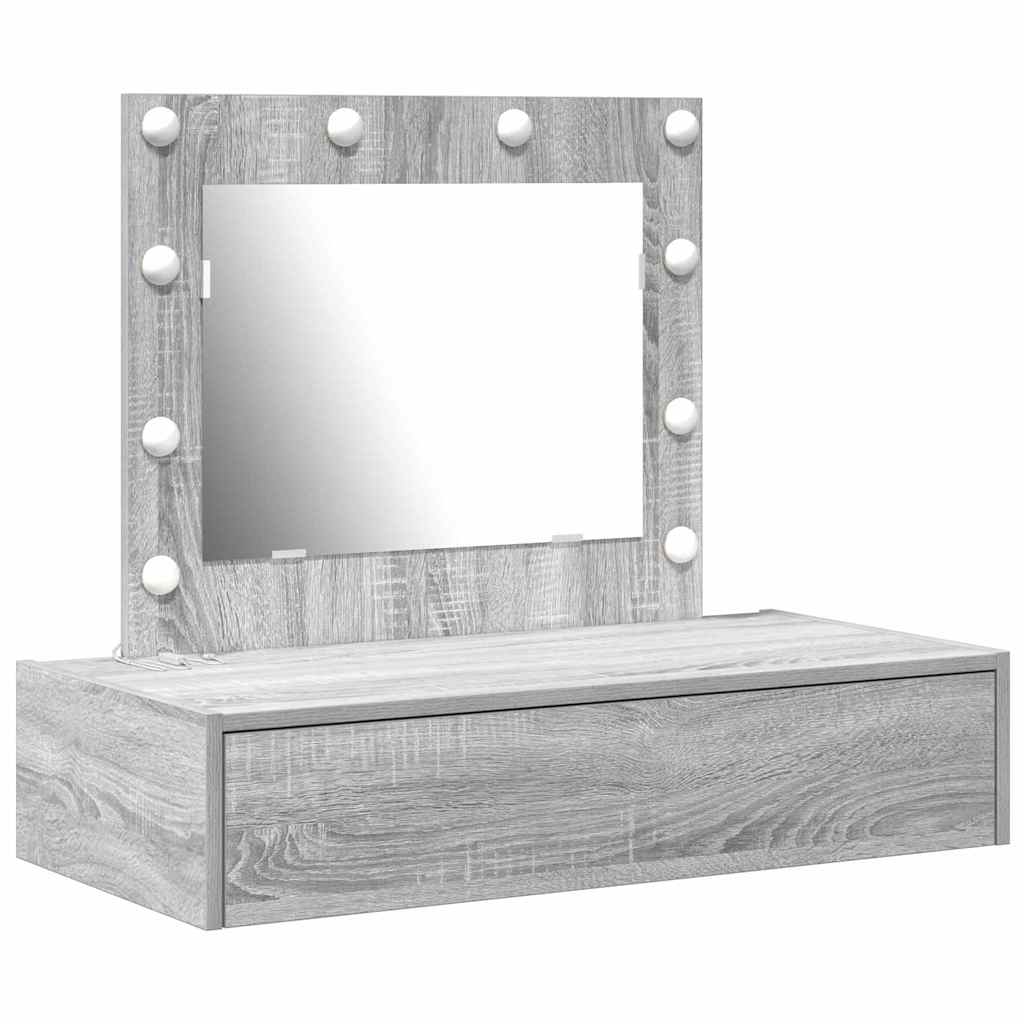 Dressing Table with Drawer Grey 83 x 40 x 70 cm Engineered Wood
