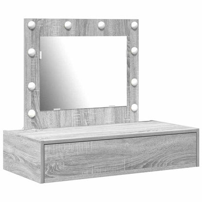 Dressing Table with Drawer Grey 83 x 40 x 70 cm Engineered Wood