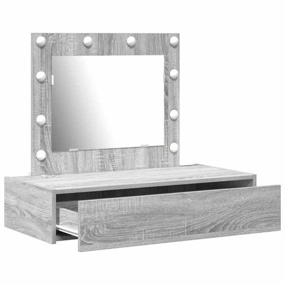Dressing Table with Drawer Grey 83 x 40 x 70 cm Engineered Wood